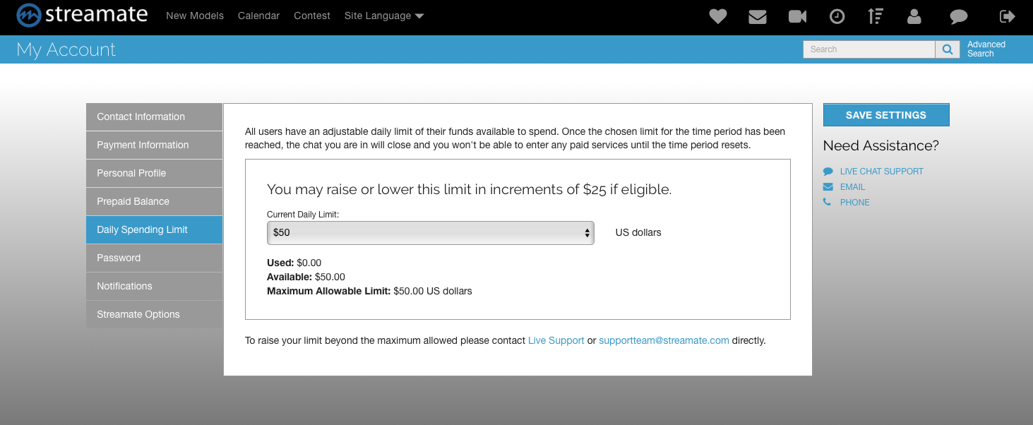 How Does Daily Spending Limit Work Inside Streamate